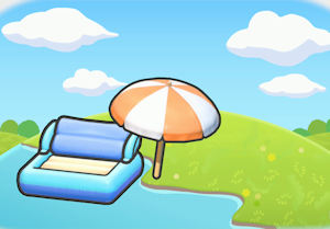 Espace jeux aquatiques à l'ombre