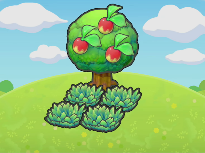 Hautes herbes sous un arbre